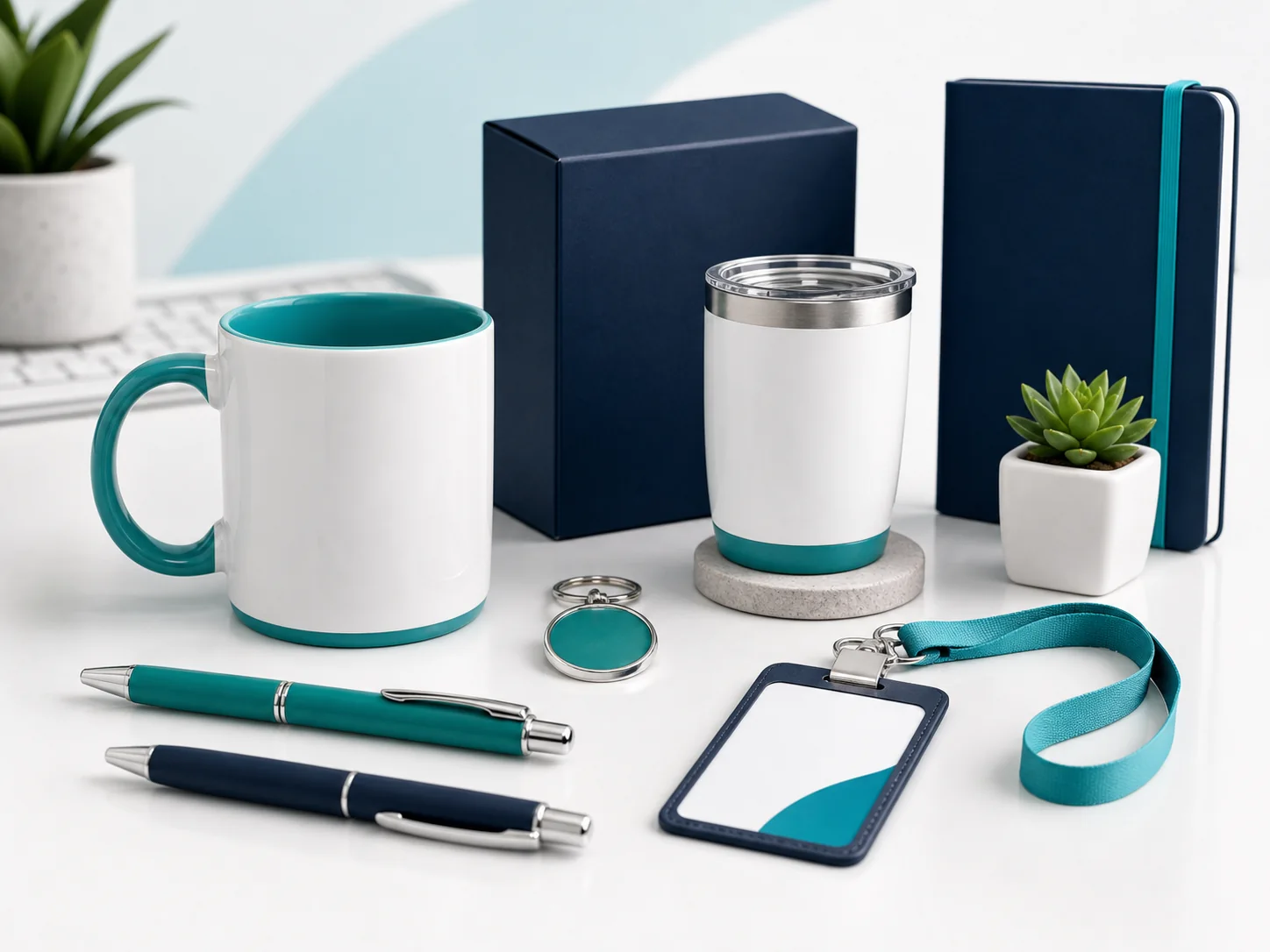 Tazas, lapiceros y carnets personalizados de AGENDI